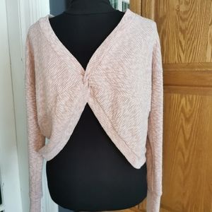 Cross front sweater
